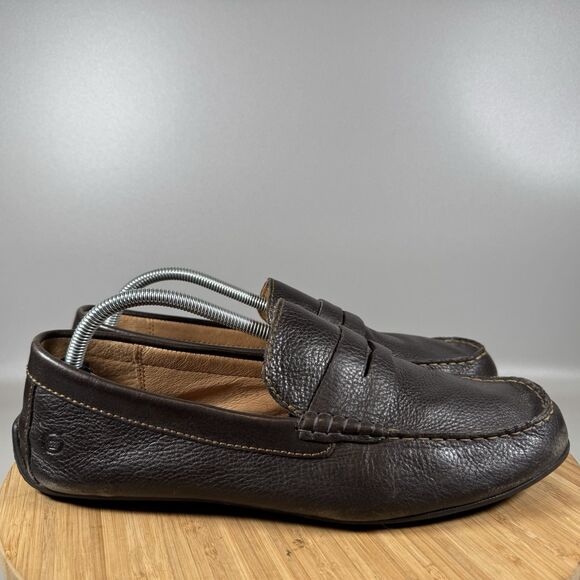 S Born Leather Penny Loafers Brown Men's 10 Slip On Casual Office Comfort - Picture 1 of 8